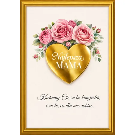 Plakat A4 „Dzień Mamy – Najlepsza Mama”– z szybką pleksi